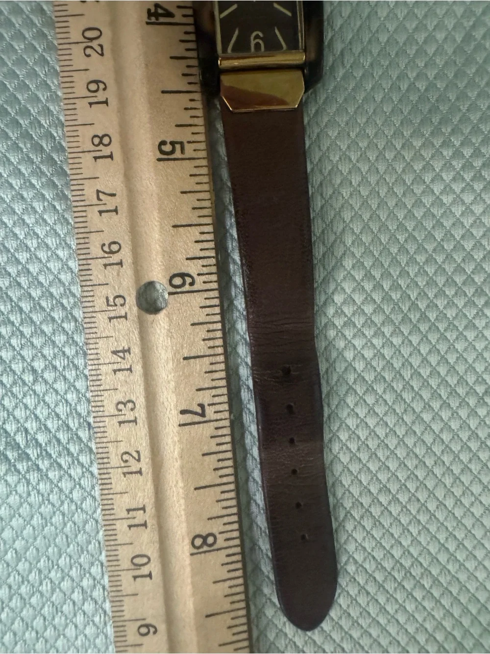 Anne Klein Brown Leather Strap Tortoise Gold-Tone Watch new Battery